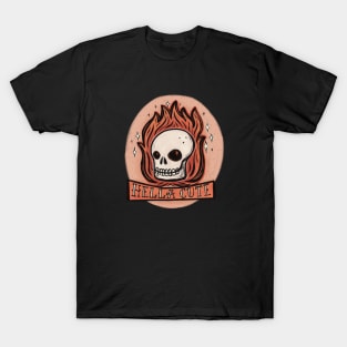 Hella Cute Flaming Skull T-Shirt